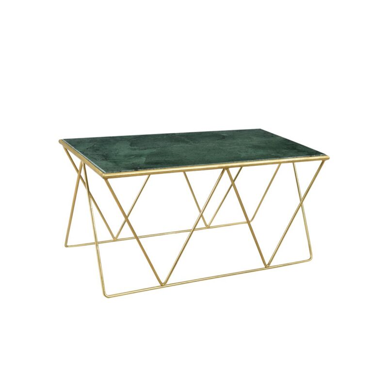 Coffee Table With Green Marble Top